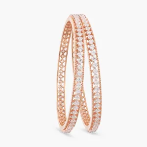 Geetika CZ Silver Bangles