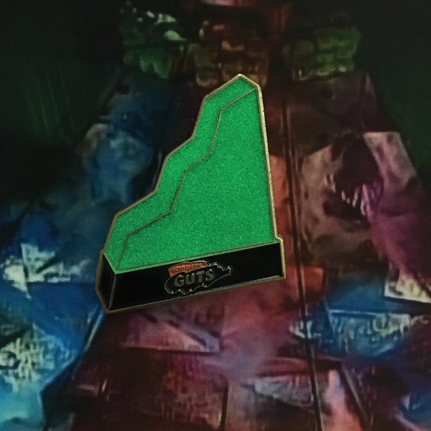 Glow in the dark Aggro Crag Enamel Pin