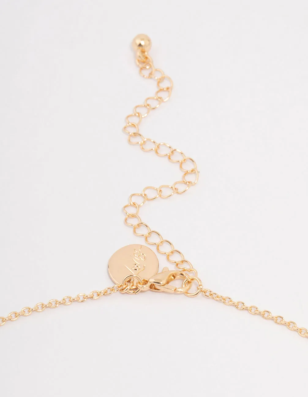 Gold Pearl & Diamante Teddy Bear Necklace