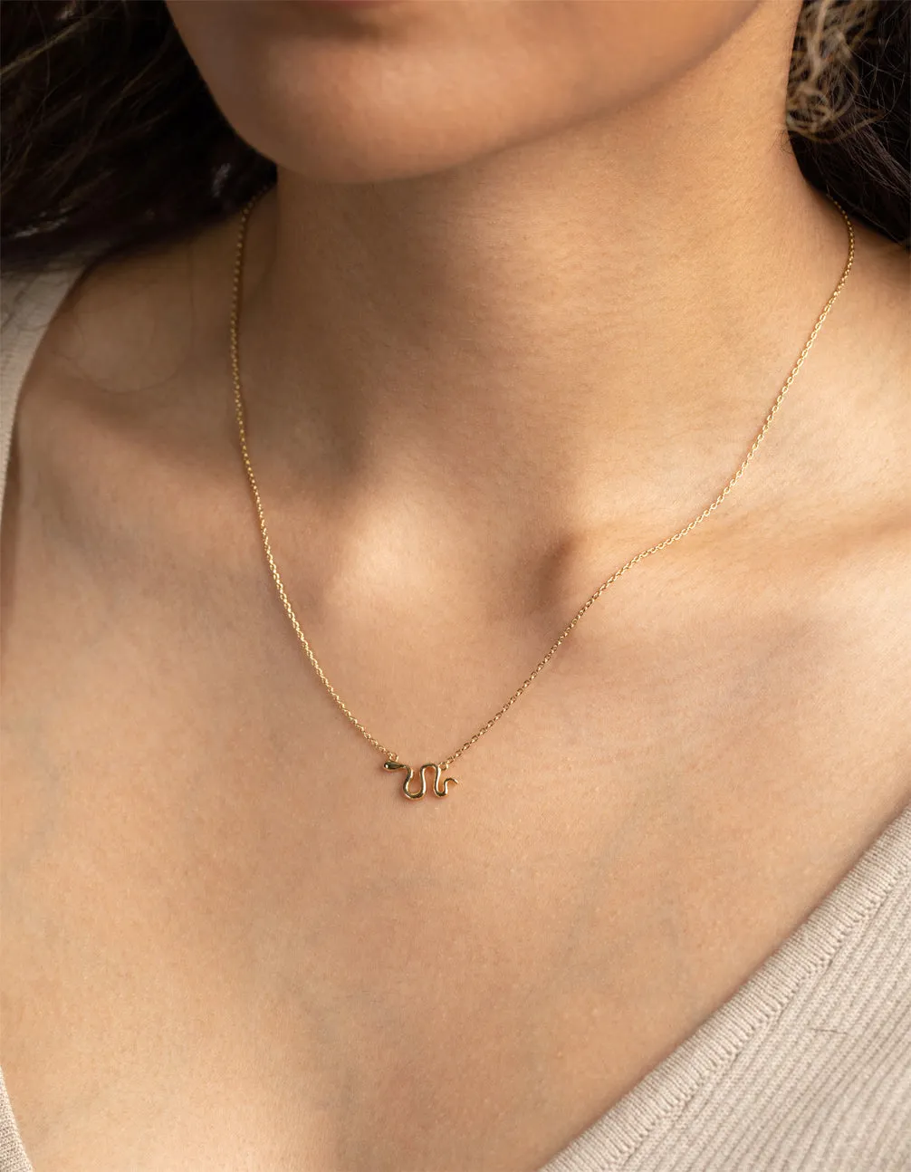 Gold Plated Snake Necklace