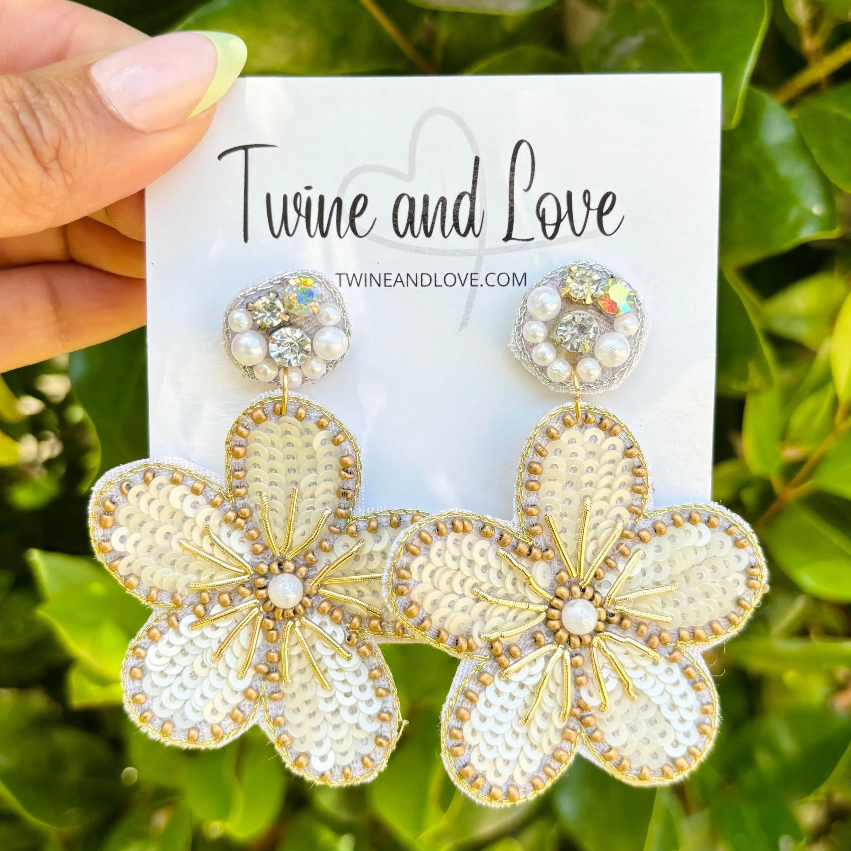 Jasmine Ivory Beaded Earrings