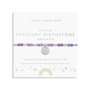 Kids A Little February Birthstone Silver Plated Bracelet C783