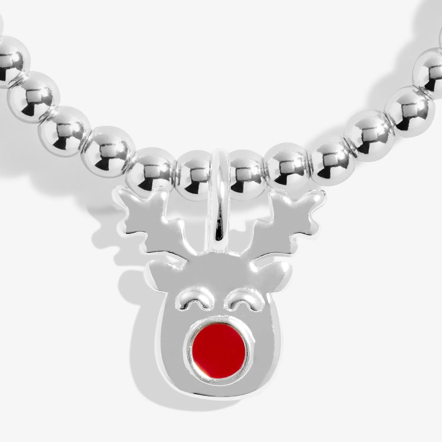 Kids Christmas A Little Rudolph The Reindeer Silver Plated Bracelet C757