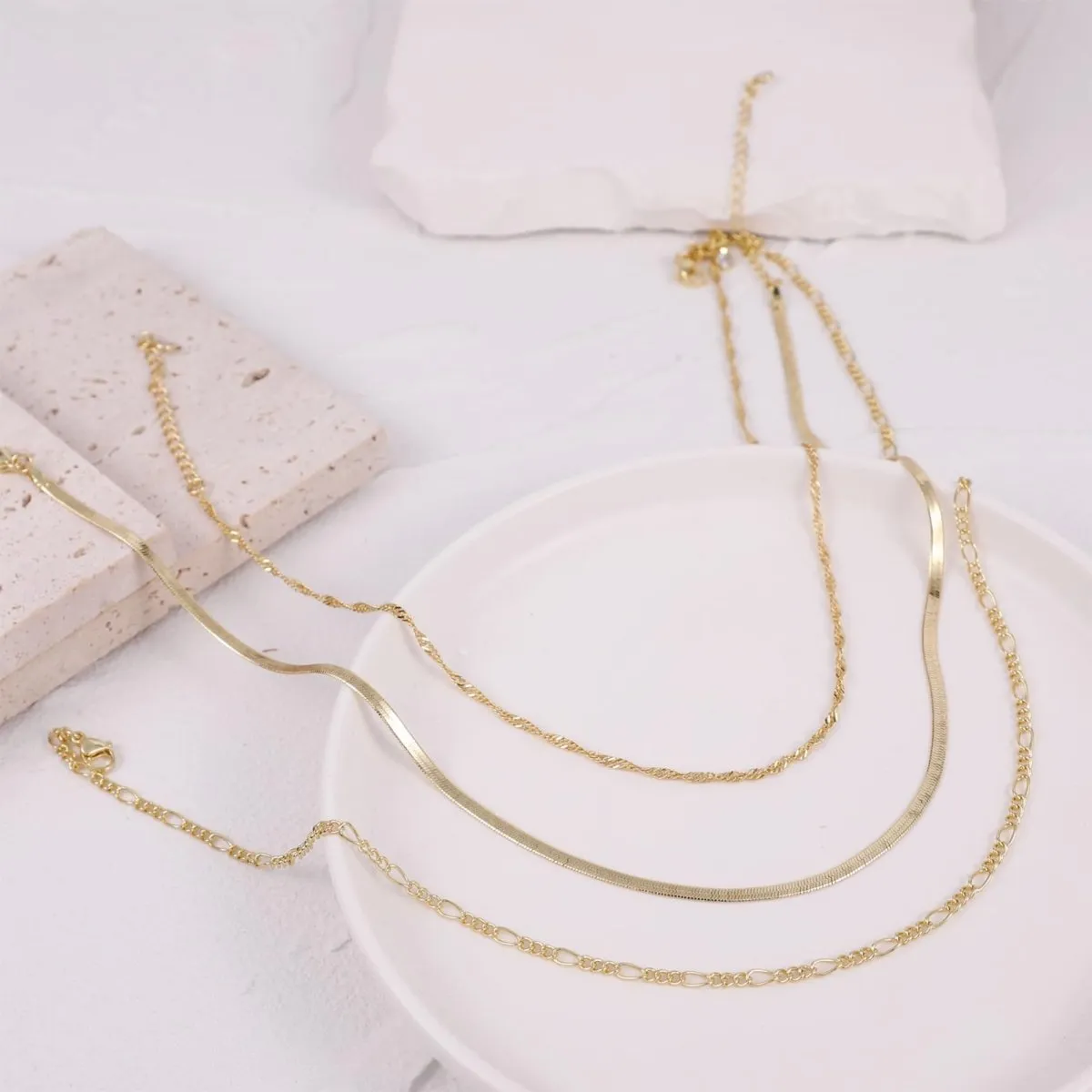 Kyerlyn Layered Rope Figaro Necklaces