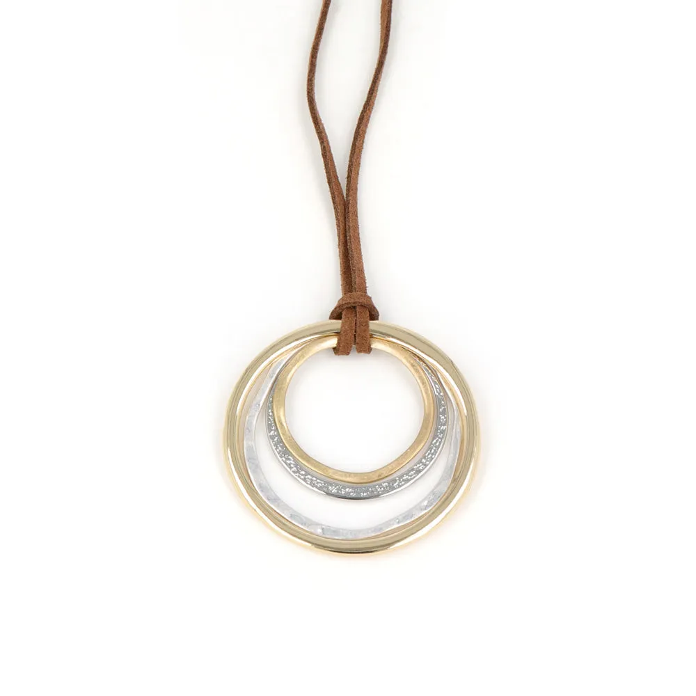 Layered Circle Cord Necklace