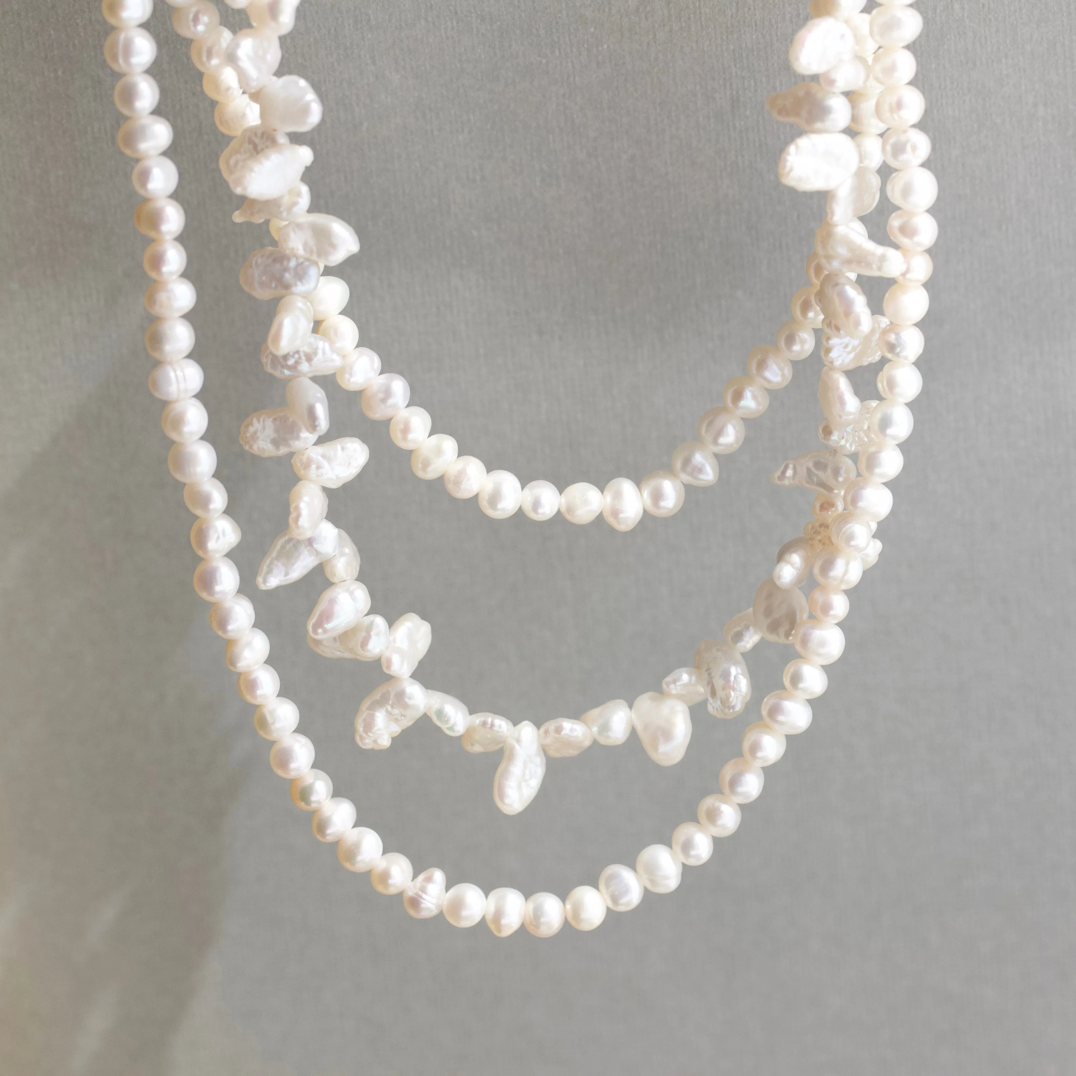 Long Pearl Beaded Necklace