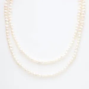 Long Pearl Beaded Necklace