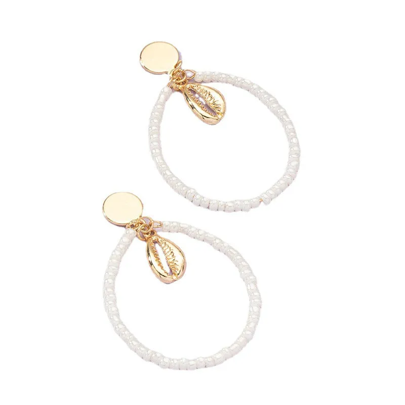 Luxurious Vienna Verve Pearl Shell Earrings by Planderful - Stylish Niche Design