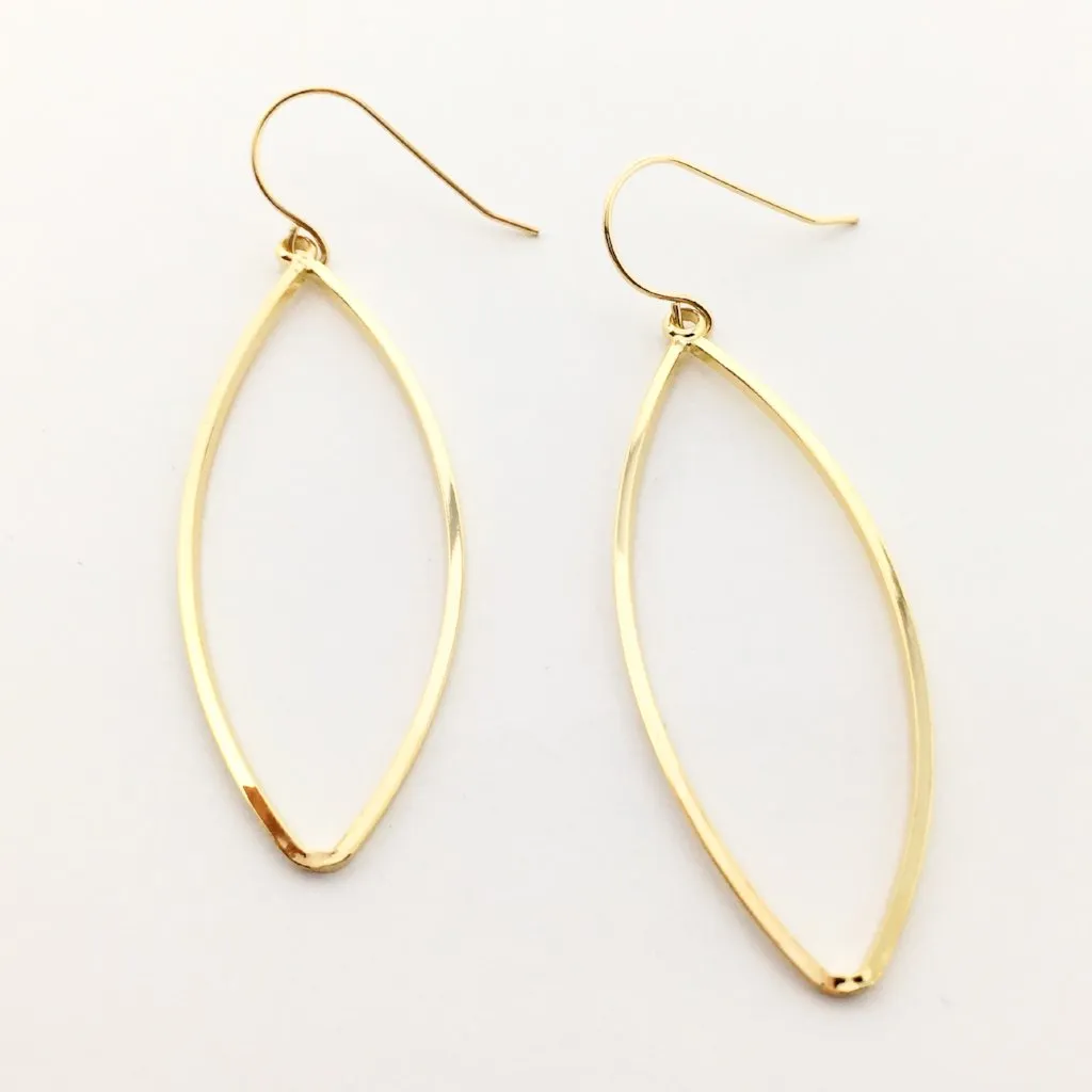 Malia Hollow Marquise Earrings