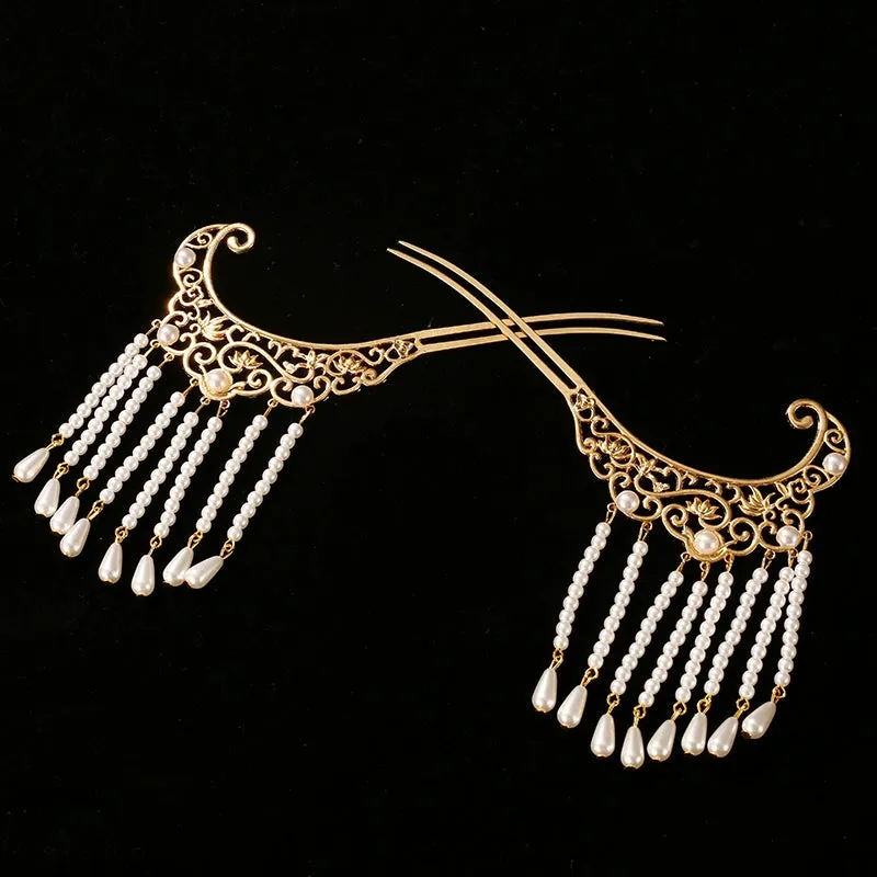 Meng Zhen 梦珍 Dreamy Pearl Tang Song Ming Hairpin Set