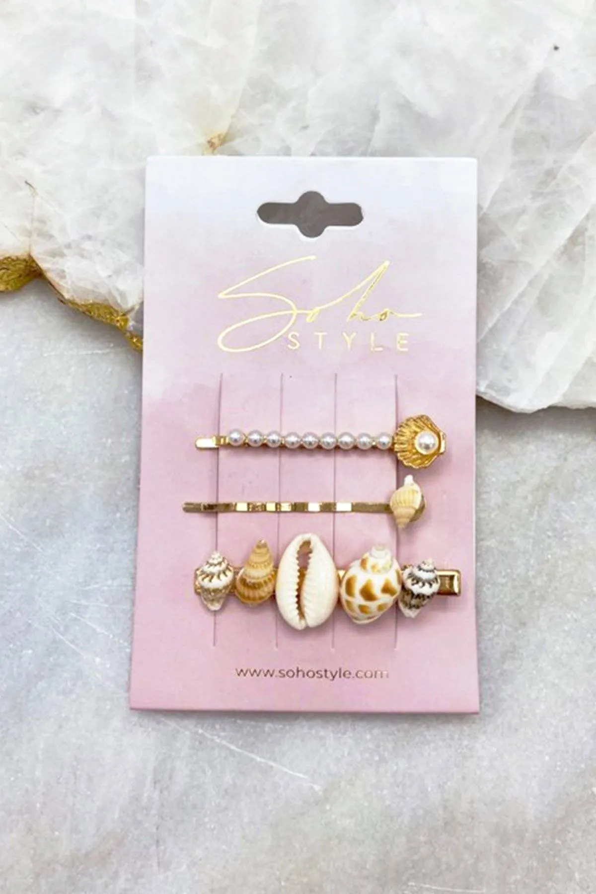 Mermaid Seashell Clip and Bobby Pin 3PCS Set