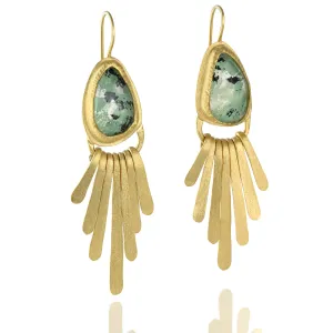 Mint Green Fringe Earrings