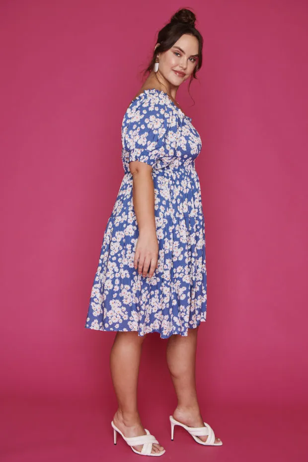 Nyla Blue Daisy Dress