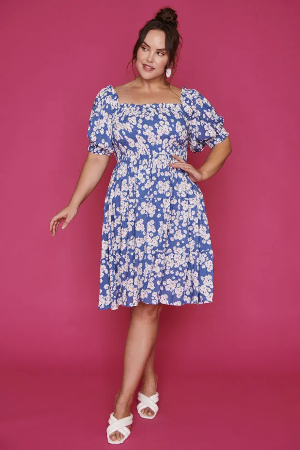 Nyla Blue Daisy Dress