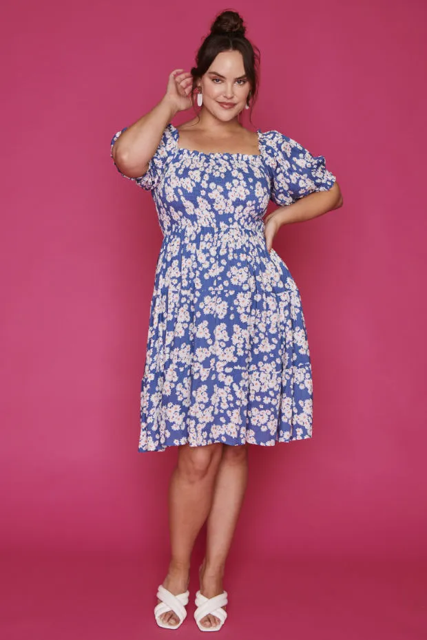 Nyla Blue Daisy Dress