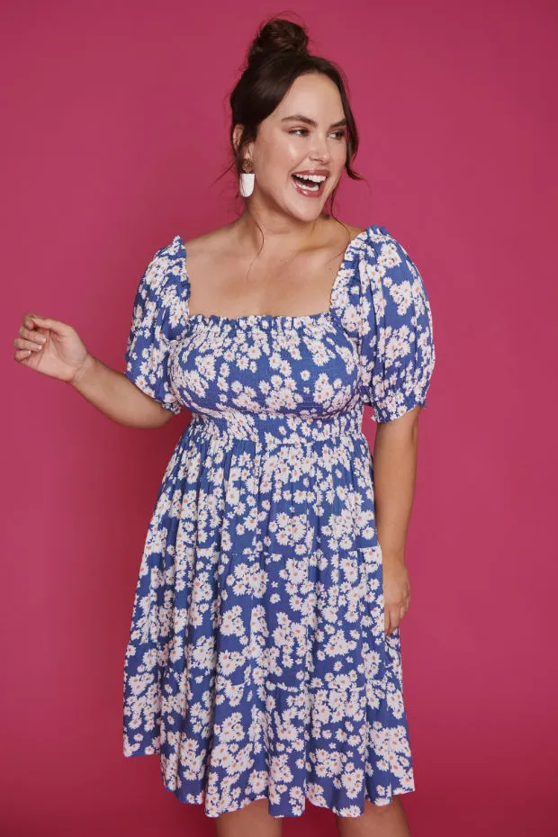 Nyla Blue Daisy Dress