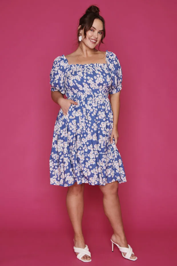 Nyla Blue Daisy Dress