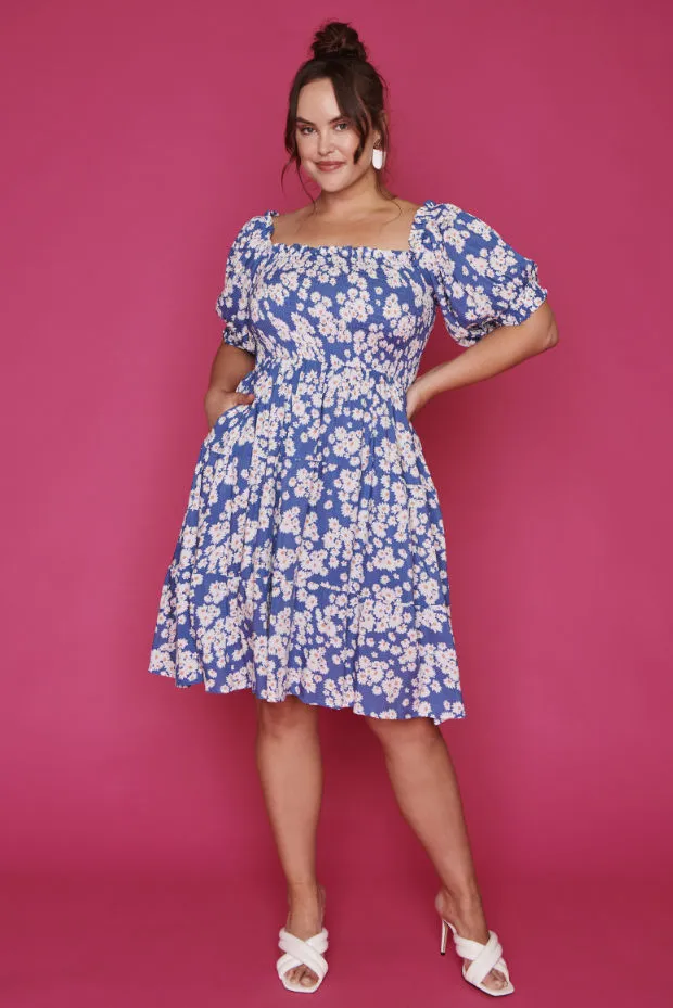 Nyla Blue Daisy Dress