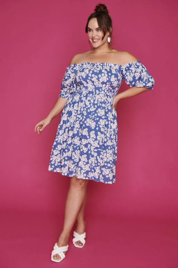 Nyla Blue Daisy Dress