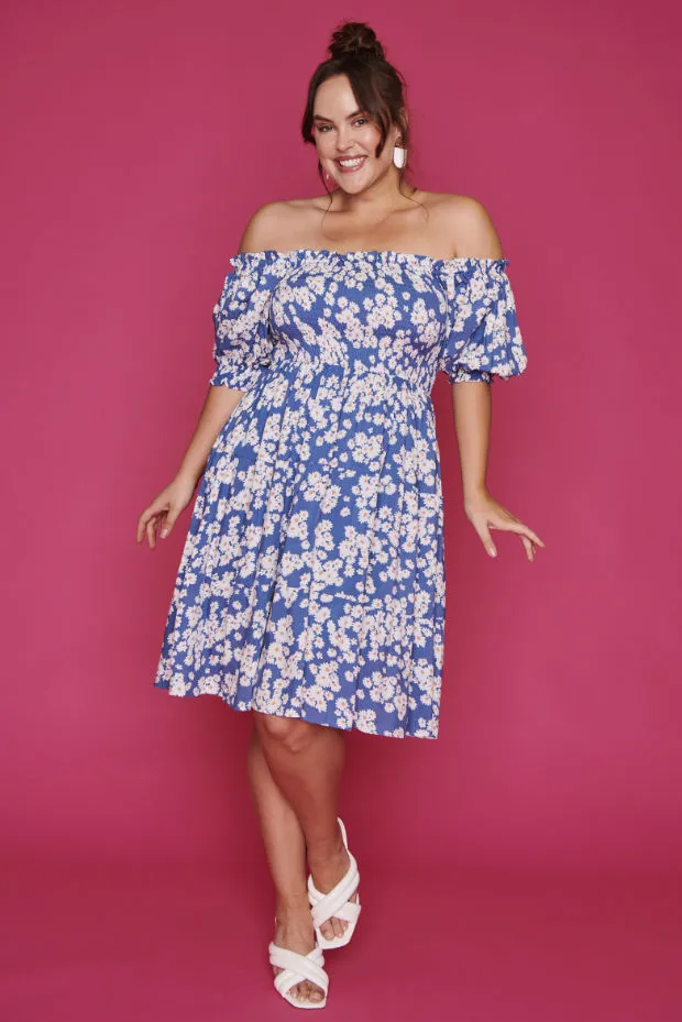 Nyla Blue Daisy Dress