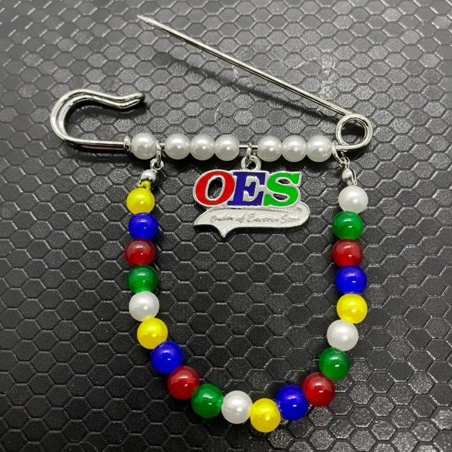 OES Lapel Pin - Colorful Pearls