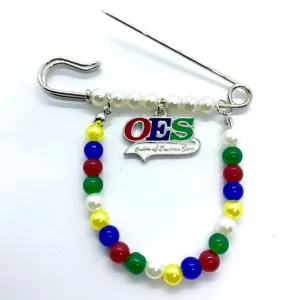 OES Lapel Pin - Colorful Pearls