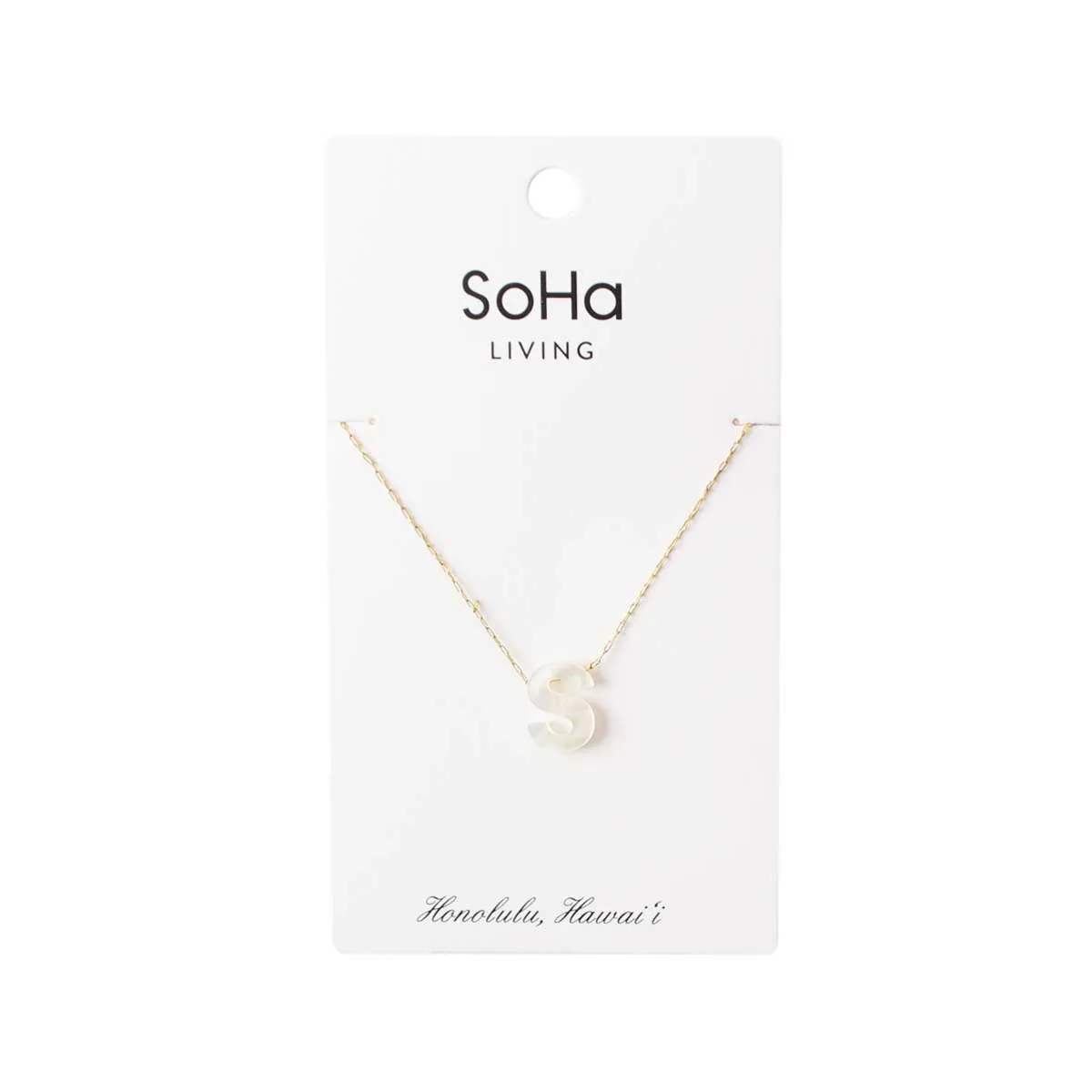 PEARL LETTER GOLD CHAIN NECKLACE