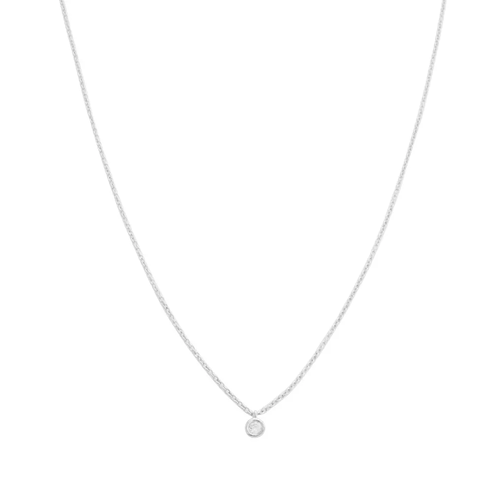 Petite Solitaire Necklace