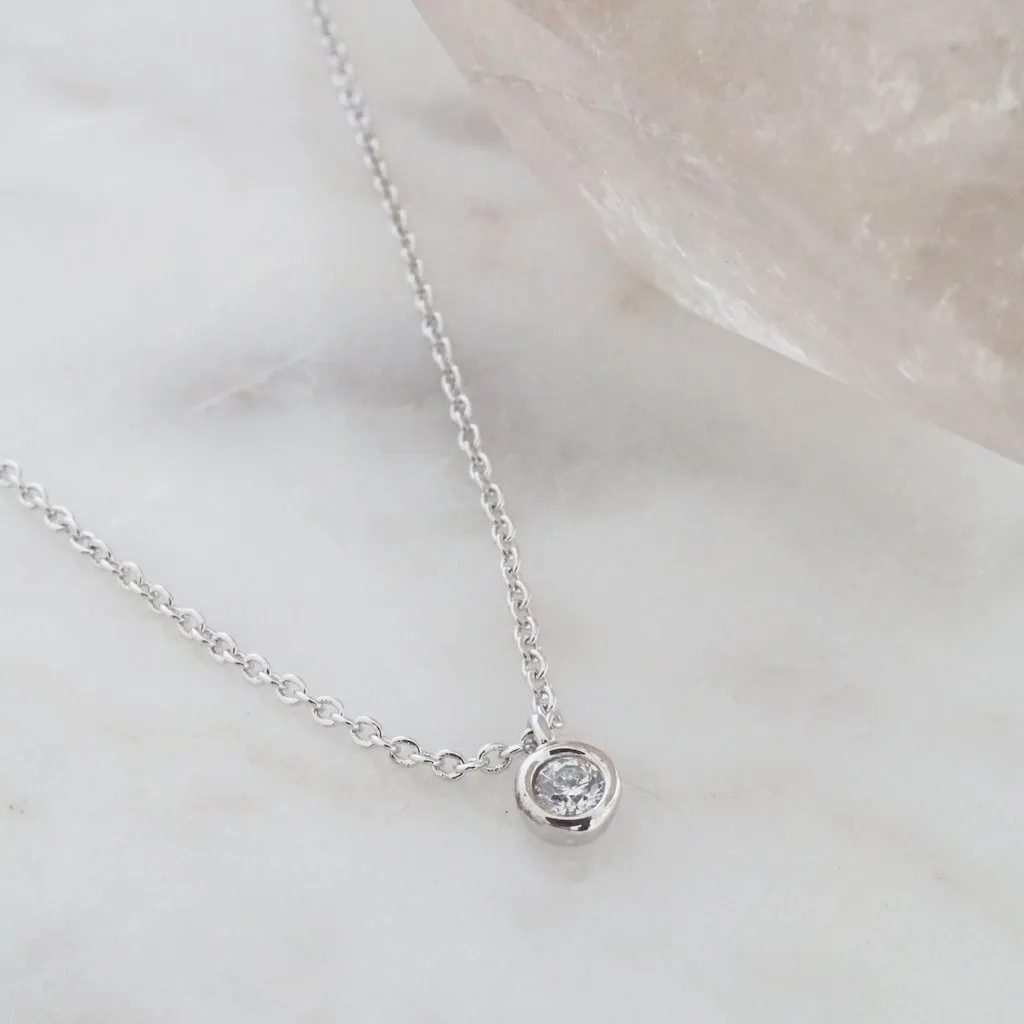 Petite Solitaire Necklace