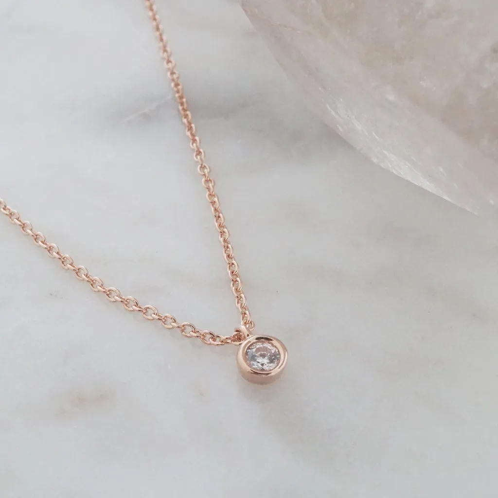 Petite Solitaire Necklace