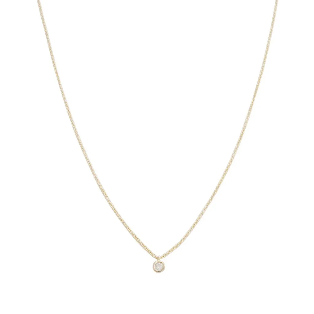 Petite Solitaire Necklace