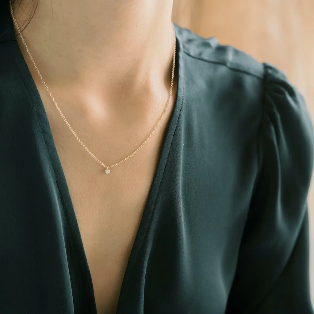 Petite Solitaire Necklace