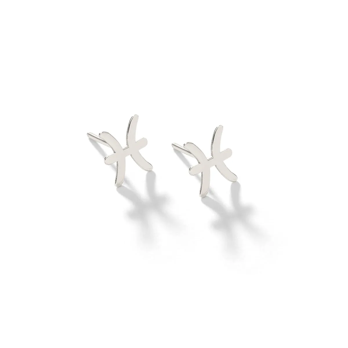 Pisces Sign Stud Earrings