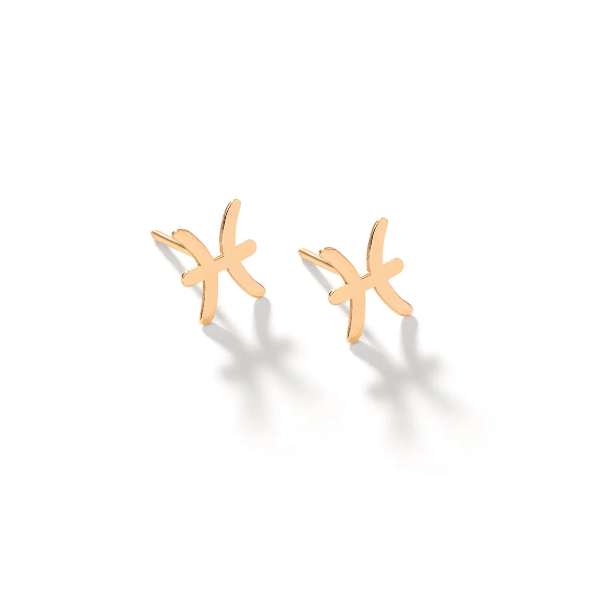 Pisces Sign Stud Earrings