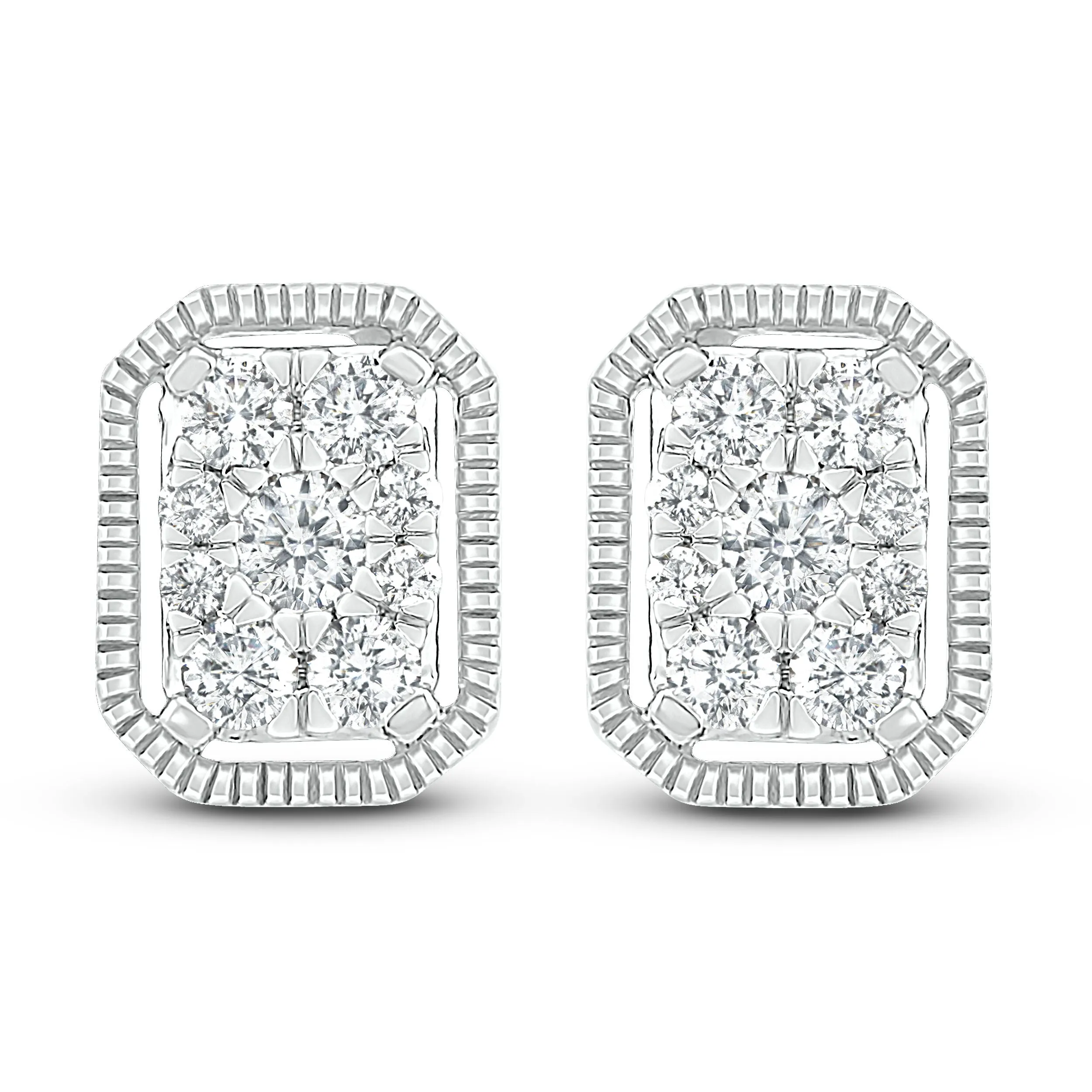 Pre-Owned Jared 1/3 ct Round Diamond Stud Earrings in 10K White Gold