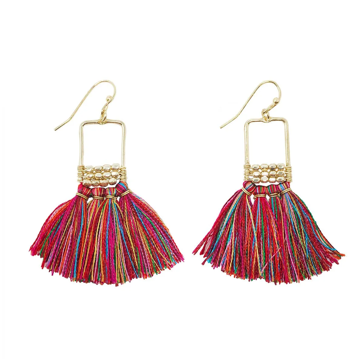 Raja Linear Tassel Earrings