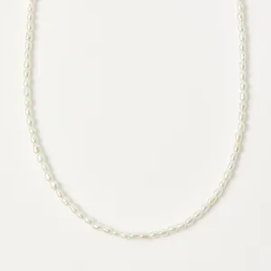 Rice Pearl Beaded Necklace