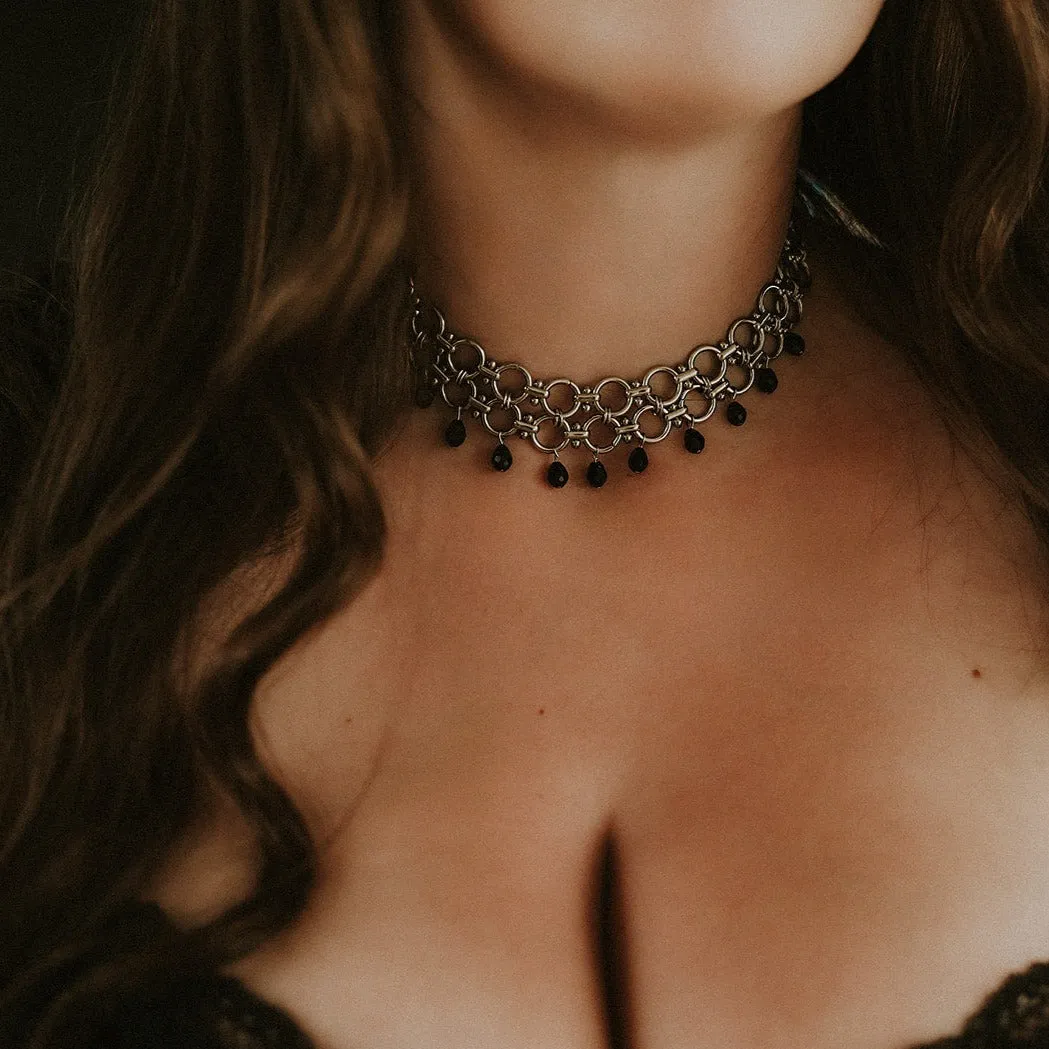 Sanctus O Ring Tear Drop Choker