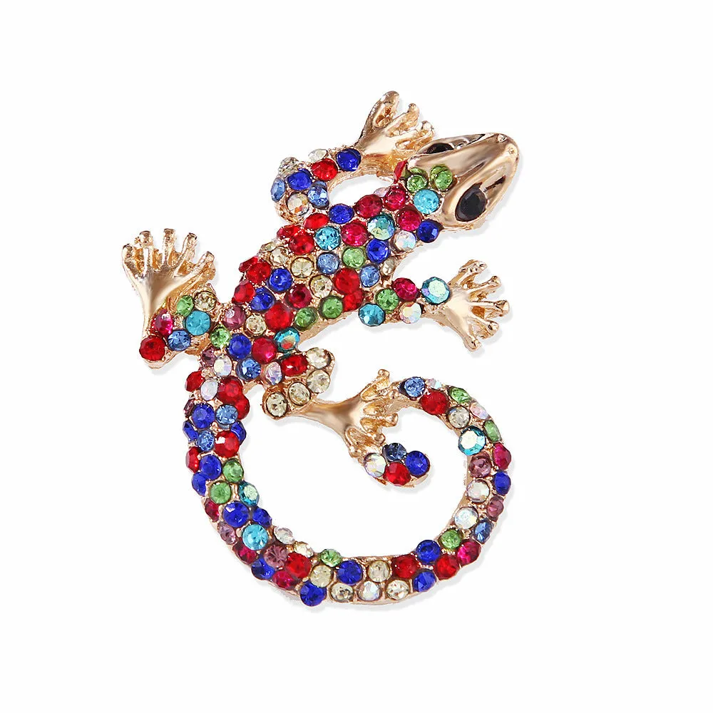 SB394 - Colorful Gecko Brooch