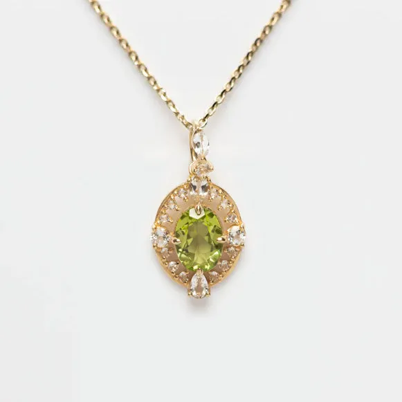 Solid Gold 2024 August Capsule Vintage Inspired Peridot Charm