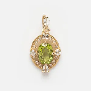 Solid Gold 2024 August Capsule Vintage Inspired Peridot Charm