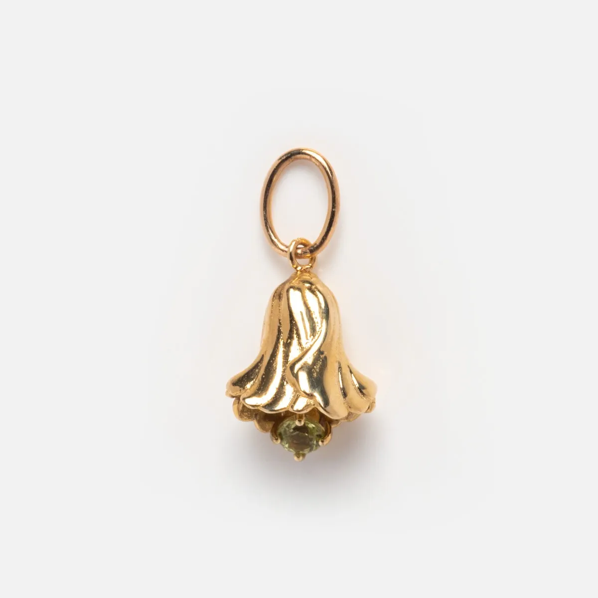 Solid Gold Birth Flower Bud Charm