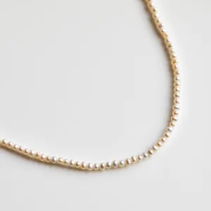 Solid Gold Classic Pearl Necklace