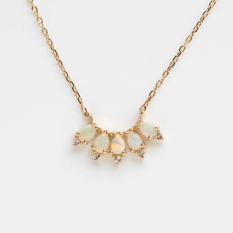 Solid Gold Ombre Birthstone Necklace