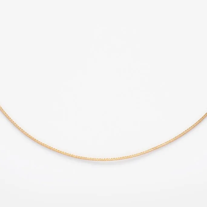 Solid Gold Slim Mesh Necklace