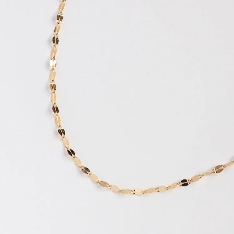 Solid Gold Sparkle Link Chain