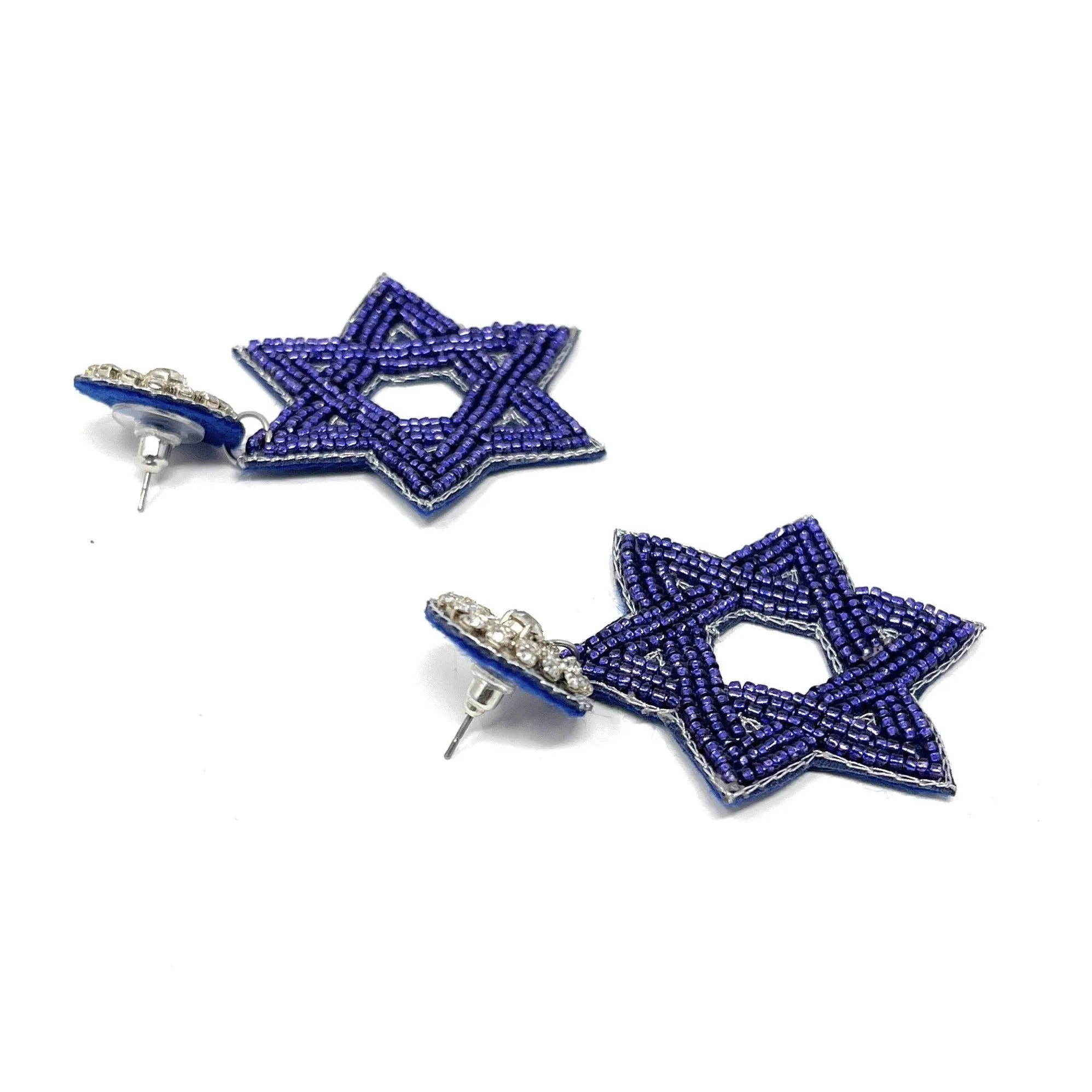 Star of David Beaded Earrings