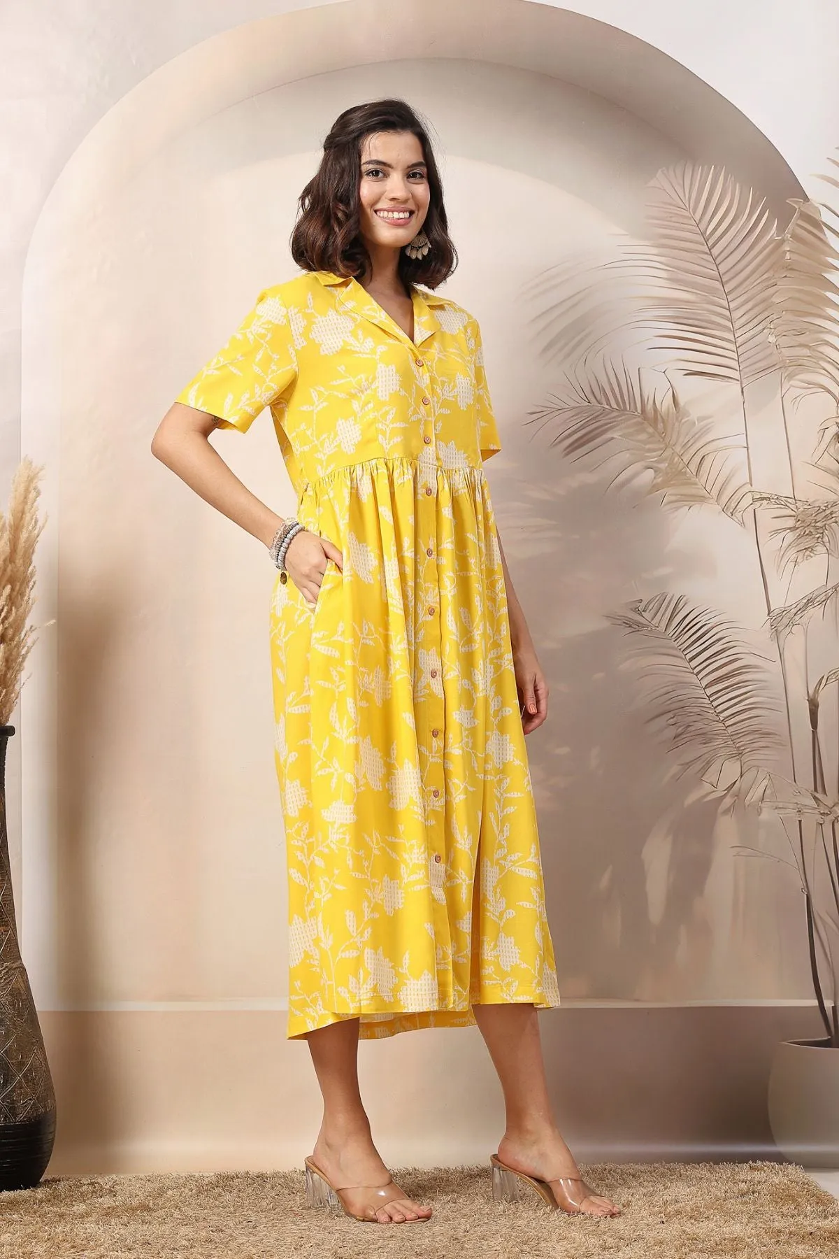 Sunshine Bloom Maternity Zipless Feeding Dress