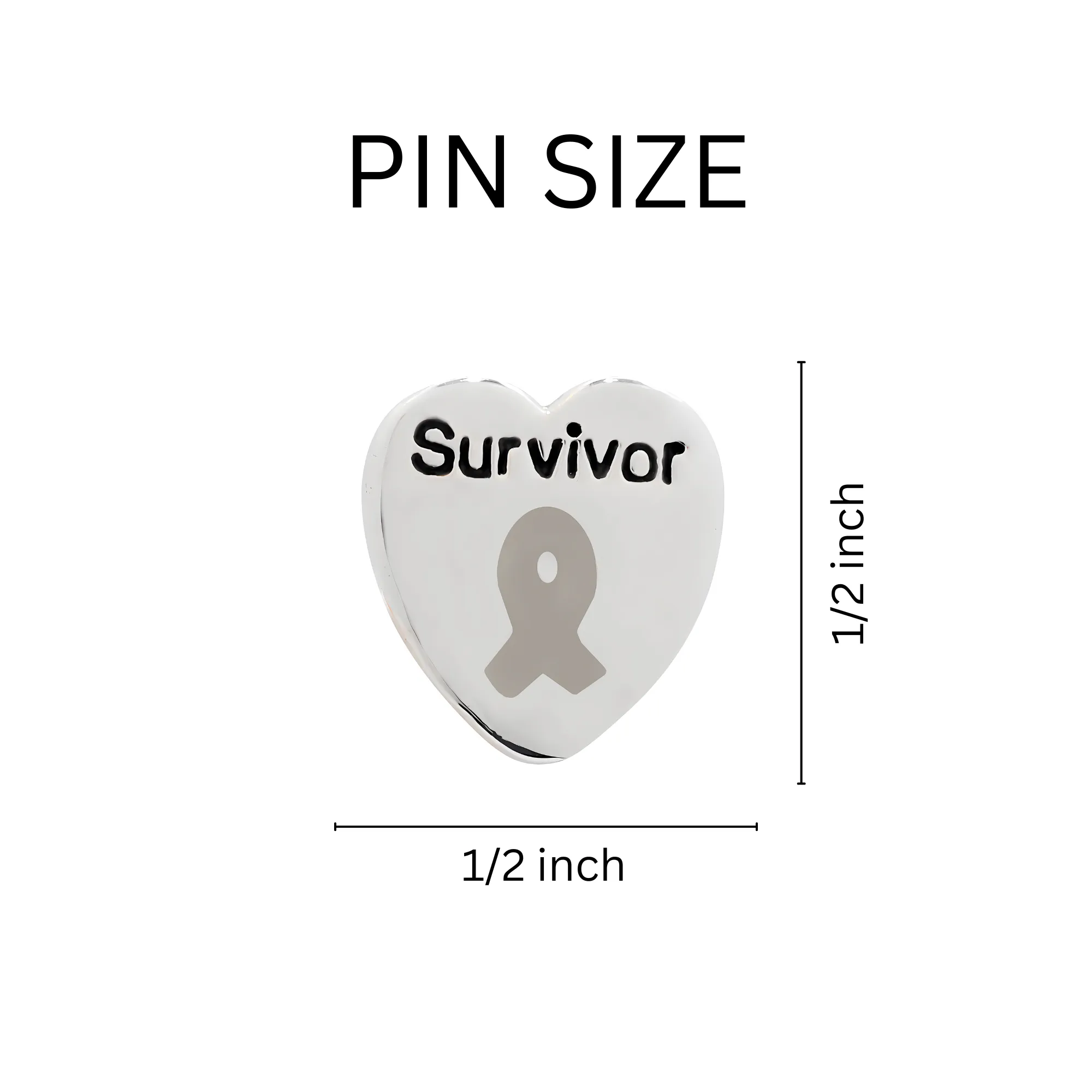 Survivor Gray Ribbon Pins