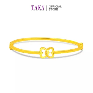 TAKA Jewellery 916 Gold Hearts Bangle